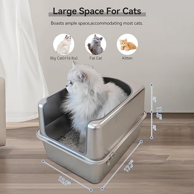 Stainless Steel Litter Box - Image 3