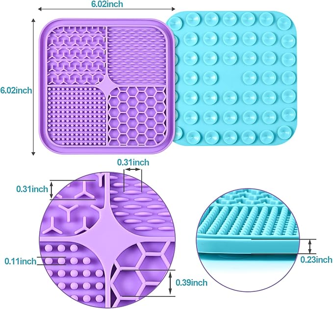 2PCS Licking Mat for Dogs with Suction Cups, Premium Lick Pad for Anxiety Relief - Image 3