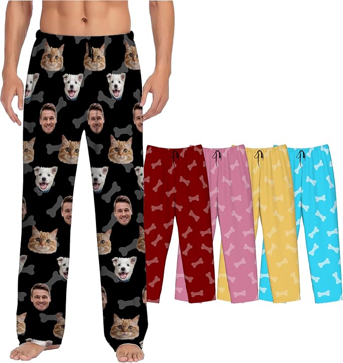 Custom Pajamas Pants With Photo Face Custom PJ Pants Personalized Gifts by KAOEED