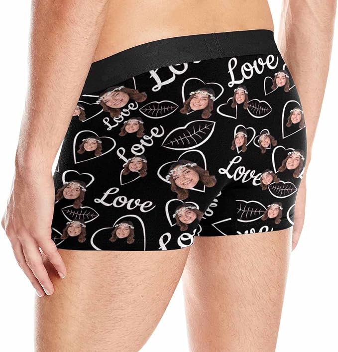 M YESCUSTOM Custom Faces Funny Short Briefs Gift - Image 4