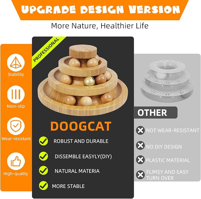 Cat Ball Track - 3-Level Cat Ball Tower - Image 5