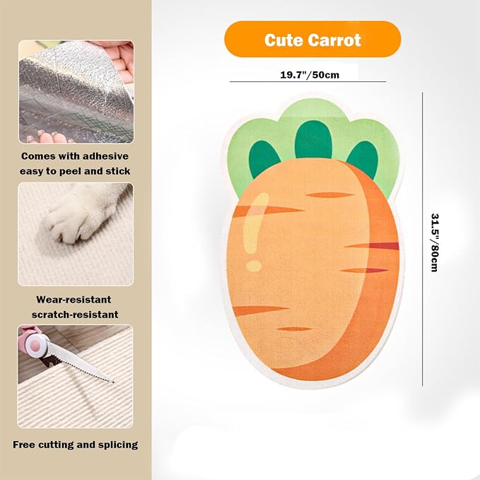 Cartoon Cat Scratching Mat, Cute Wall Cat Scratcher - Image 3