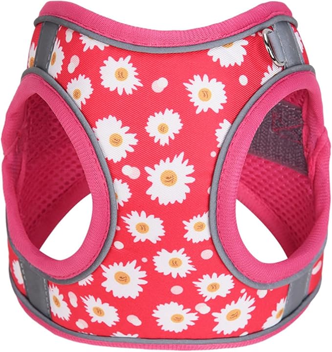 Step in Dog Harness No Pull Flower Adjustable Soft Mesh Padded Reflective Pet - Image 3