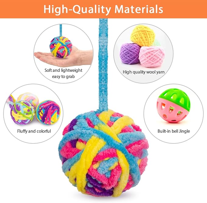 Retro Shaw Cat Toys Balls, Interactive Kitten Toys - Image 3