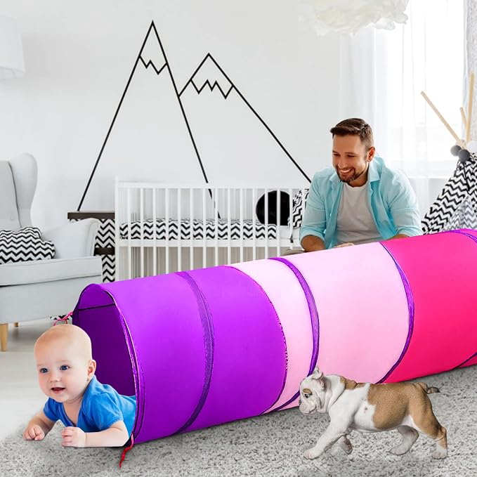 Kids Play Tunnel for Toddlers 1-3, Baby Crawling Toys for 1 2 3 4 Year Old Girl - Image 2