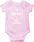 AW Fashions My Siblings Have Whiskers Baby Bodysuit Funny Cute Infant Outfit by AWFashions