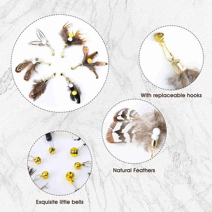 Cat Insect Feather Toys - Image 2