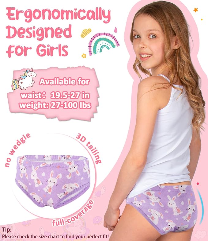 Girls and Toddlers 100% Cotton Underwear Tagless Soft Panties Size 2-3T - Image 5