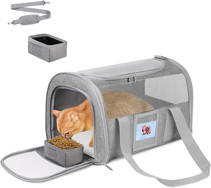 Cat Carrier Soft for Pets Up to 25 Lbs, Cat Travel Bag by Alwaysstandbehindyou