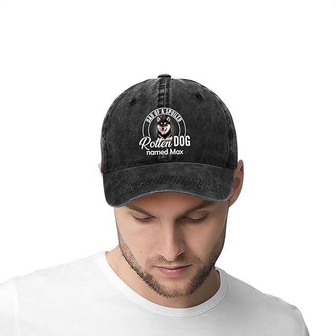 Personalized Vintage Washed Denim Dad Hat, Custom Baseball Cap - Image 7
