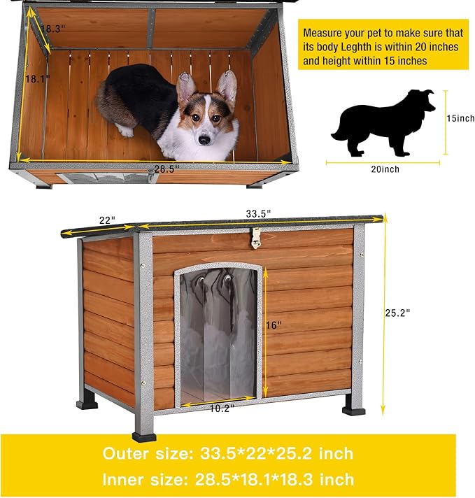 Aivituvin Dog House Outdoor & Indoor Unique All-Around Iron Frame Dog Kennel - Image 6