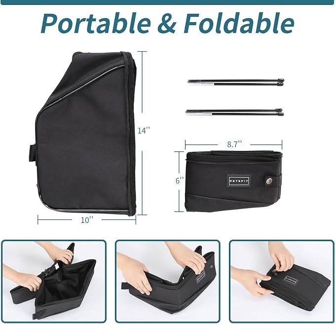 PETSFIT Portable Travel Cat Litter Box – Collapsible, 2-Layer Leak-Proof - Image 7