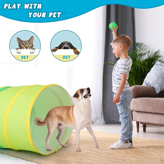 PigPigPen Kids Play Tunnel for Toddlers, Pop Up Tent for Babies or Dogs - Image 4