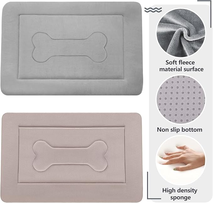 JoicyCo Large Dog Bed Soft Dog Crate Pad Mat 42 in Non-Slip Bottom Washable Dog - Image 2