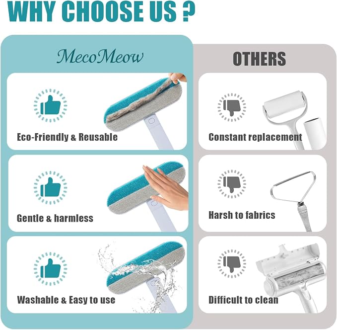 Pet Hair Removal Brush for Couch, Washable Lint Cleaner for Dog and Cat Hair - Image 7