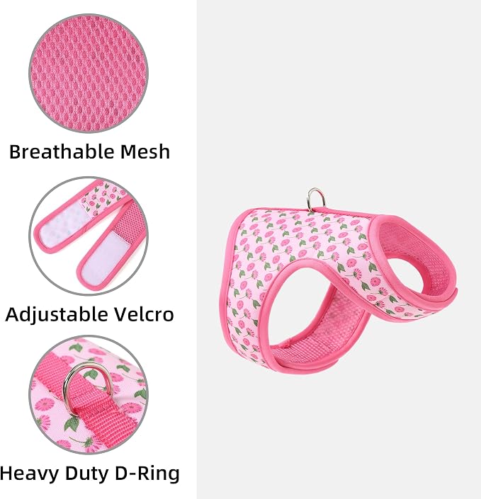 Mile High Life Dog Harness, Air Mesh Floral Vest Harness - Image 6