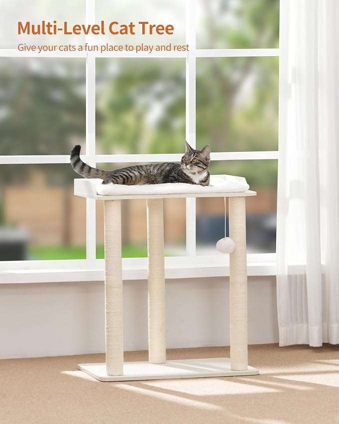 FourFurPets 26.7in Large Cat Tree Tower Condo, Cat Scratch Posts - Image 4