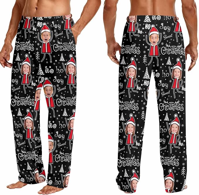 Custom Couple Pajama Pants Sock - Image 3