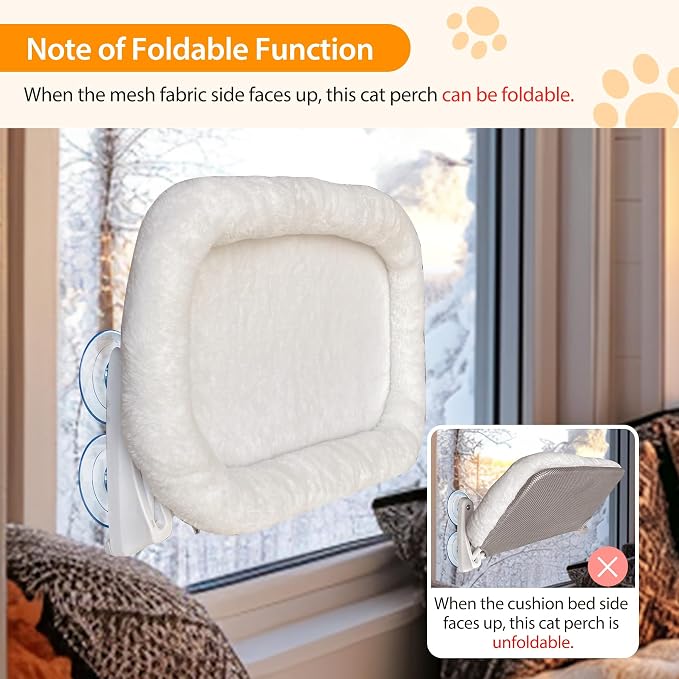 L&W BROS. Cat Window Perch Cushion Bed Hammock - Image 5