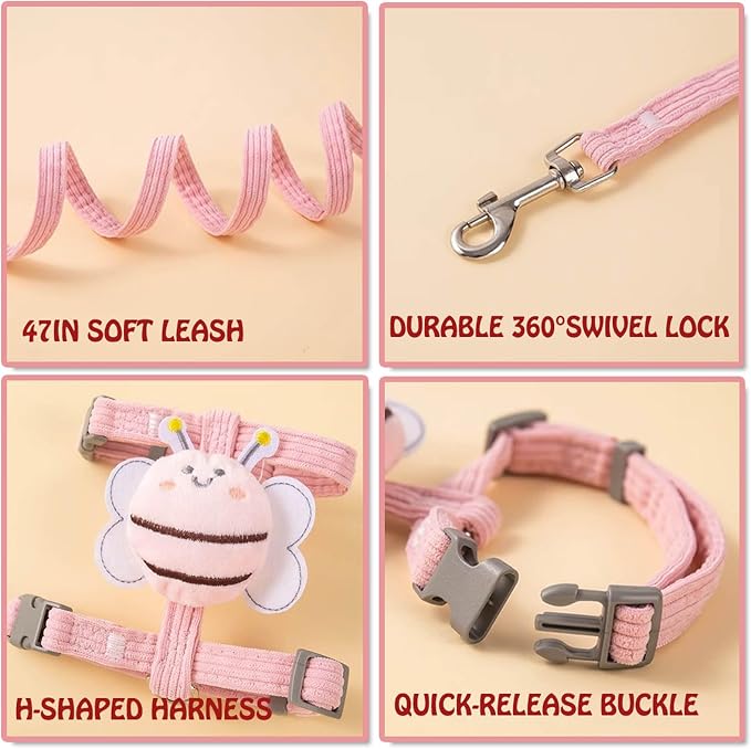 Cat Harness and Leash Set for Outdoor Travel Walking Escape Proof Soft Safe - Image 6