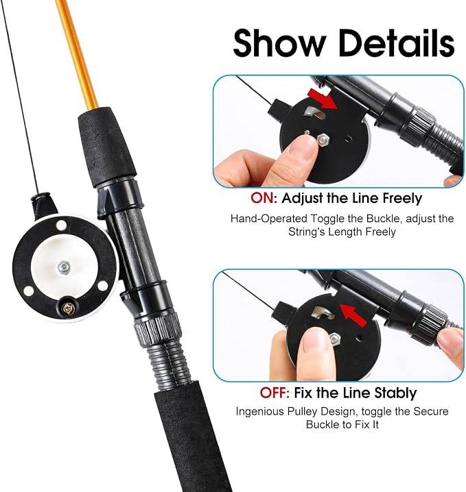 9 PCS Cat Fishing Pole Toy, Retractable Cat Feather Toys - Image 6