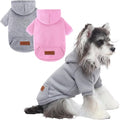 2 Pack Dog Hoodie Warm Hood Dog Sweater Cold Weather Small Dogs Sweatshirt by BAOBICUTE