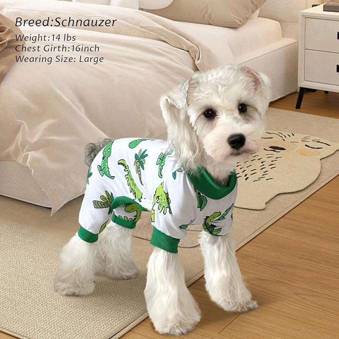 XPUDAC 4 Pack Dog Pajamas for Small Dogs, Puppy Clothes for Boy Girl Strechy - Image 2
