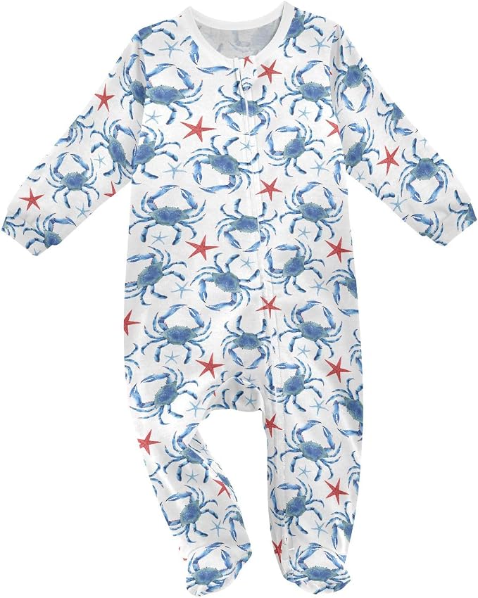 Baby Sleepers For Girl Boys Newborn Baby Play One-Piece Footies For 0-24 Months by Unknown