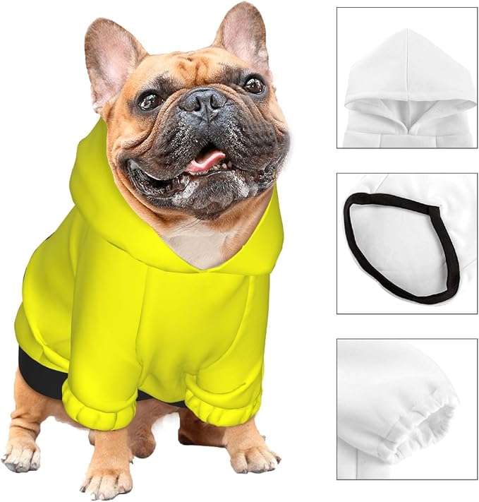 Custom Dog Hoodie for Small Pets, Personalized Photo Text Pet Warm Pullover - Image 3