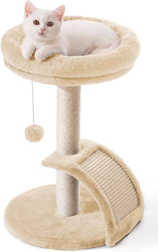 Cat Scratching Post Tower for Indoor Cats, Small Cat Tree Tower by Goozii
