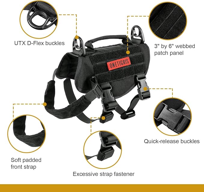 OneTigris Tactical Dog Harness, Puppy Harness - Image 2