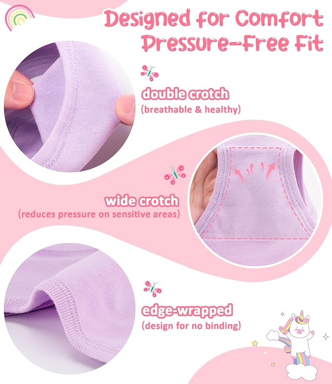 Girls and Toddlers 100% Cotton Underwear Tagless Soft Panties Size 2-3T - Image 4