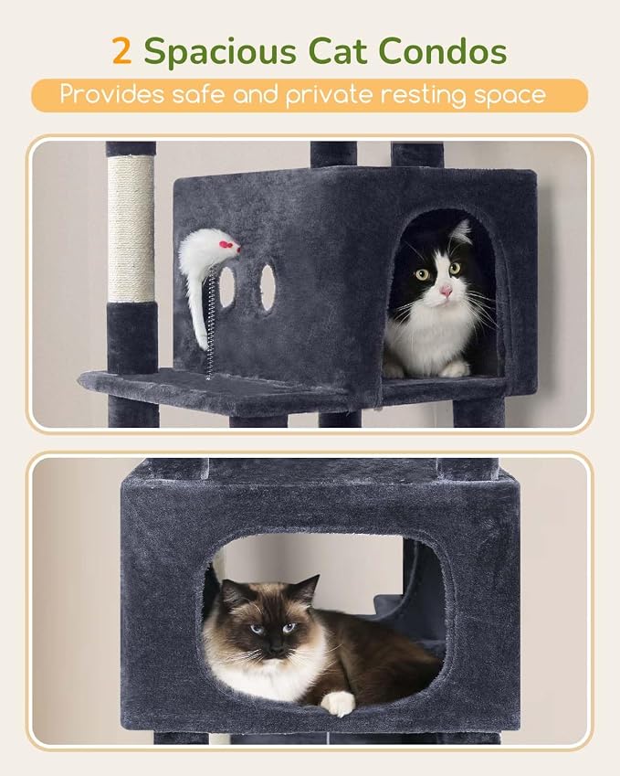 Globlazer Heavy Duty Cat Tree Tower 80in Tall Extra Large Cat Tree Tower - Image 3