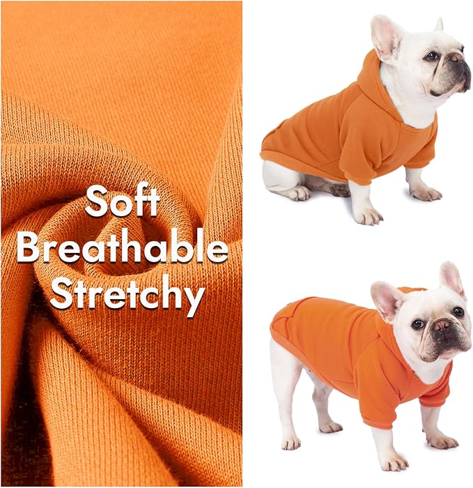 1 Pack Dog Hoodie Warm Hood Dog Sweater Cold Weather Small Dogs Sweatshirt - Image 5