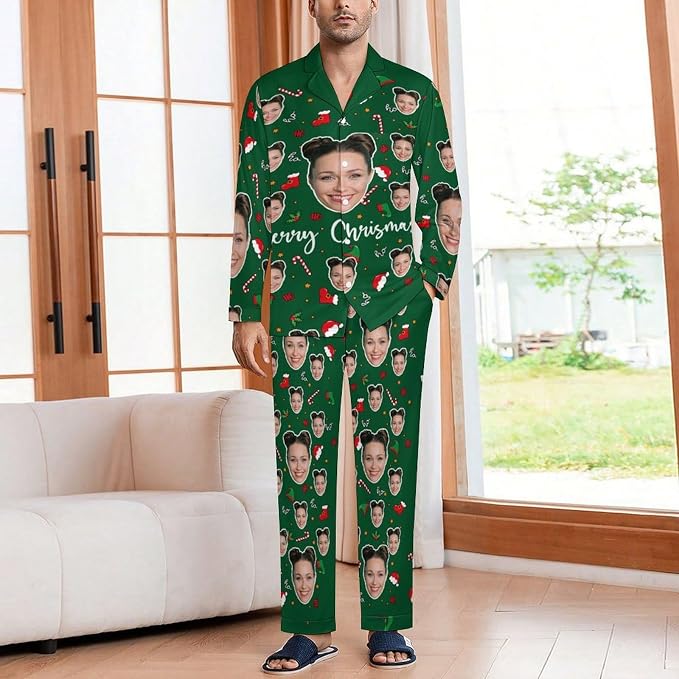 Custom Face Pajamas for Women Men, Personalized Dog Cat Pet Pajamas Set - Image 4