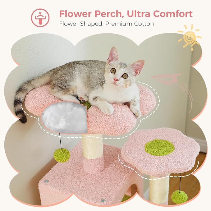 PAWZ Road Cat Tree, 53.5 Inches Tall Cat Tower - Image 3