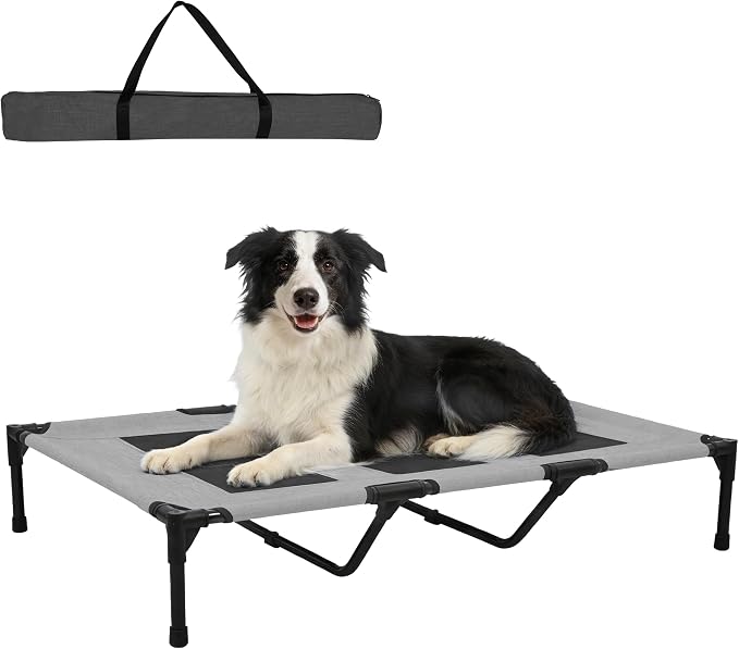Large Dog Bed, Raised Pet Cot for Medium and Large Dogs, Cooling Breathable Mesh by Unknown
