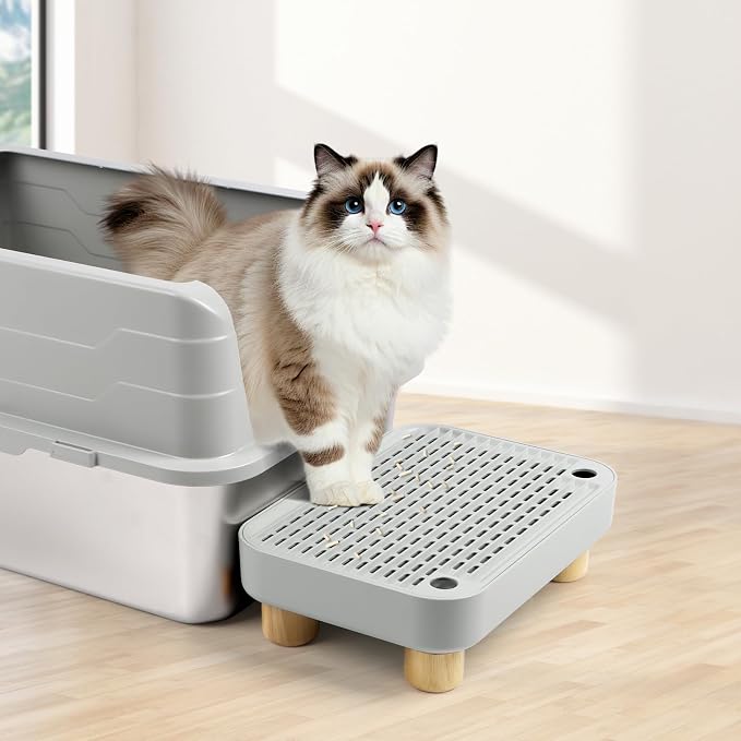 Cat Litter Box Step Ramp, Cat Litter Catcher Mat - Image 7