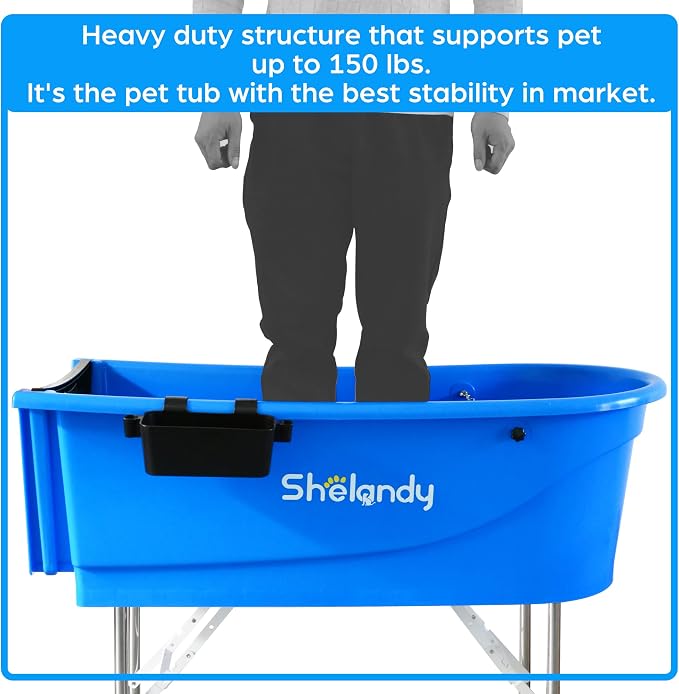 SHELANDY 45" Pet Grooming Bathtub Dog Wash Station | Heavy Duty Bathing Tub (Bathtub Only) - Image 4
