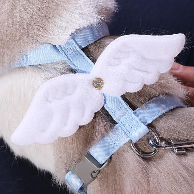 Cat Harness and Leash Set White Wing - Image 4