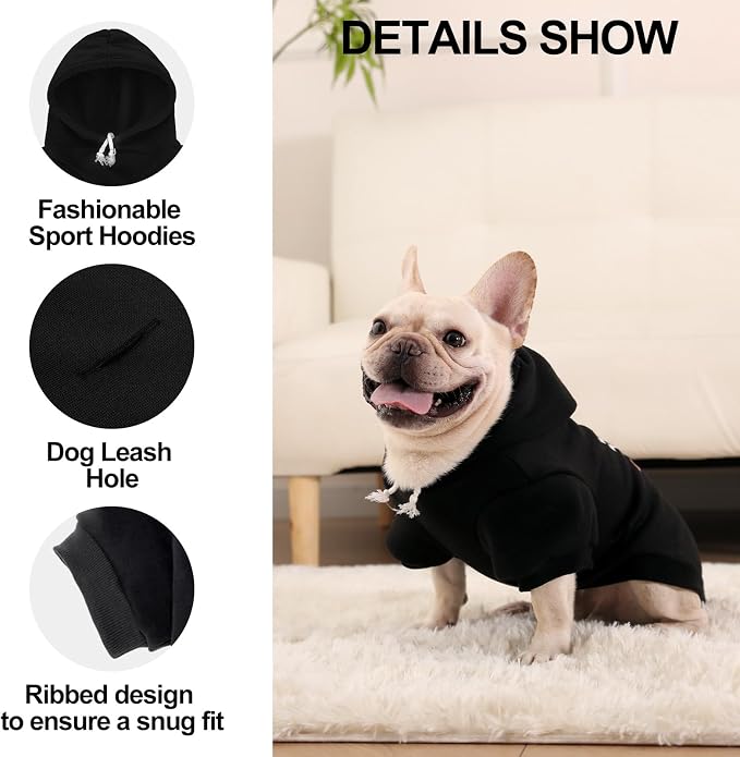 EXPAWLORER Dog Hoodie-Soft and Warm Dog Sweaters, Pet Clothes Autumn Winter - Image 3