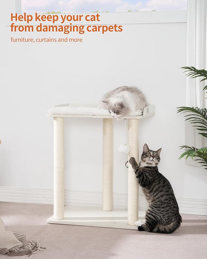 FourFurPets 26.7in Large Cat Tree Tower Condo, Cat Scratch Posts - Image 2