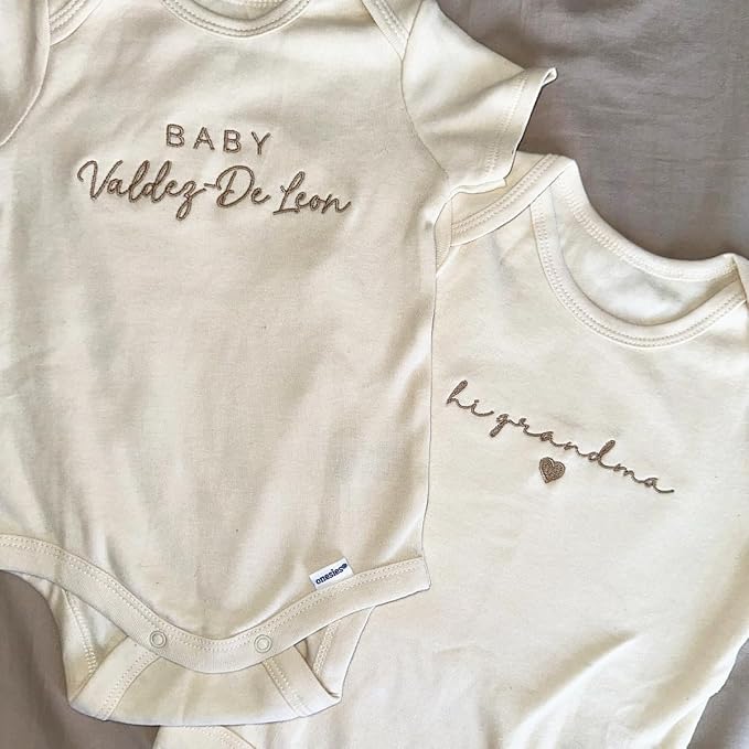 COUPLEHOODIES Personalized Baby Onesie Bodysuit – Custom Embroidery Gift - Image 7