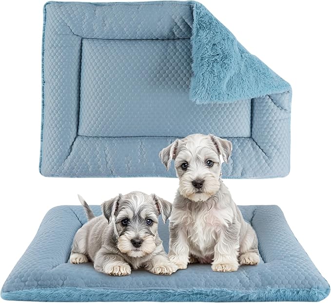Dog Bed Mat, Crate Pad Reversible, Soft Kennel Pad, Washable Dog Crate Mat by Vetasac