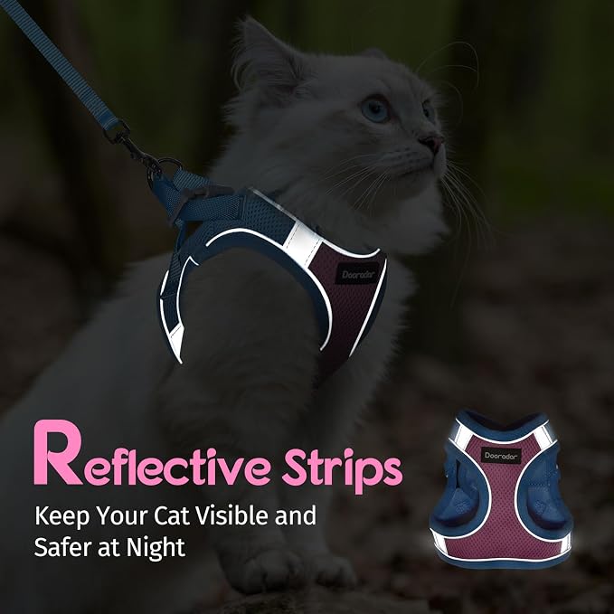 Dooradar Cat Harness and Leash Set, Escape Proof Lightweight Kitten Harness - Image 6