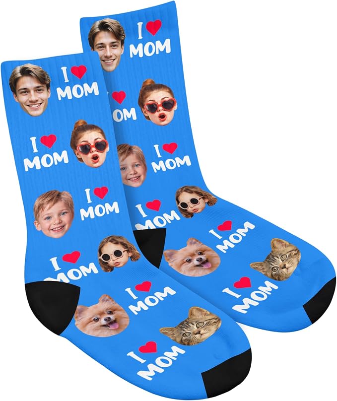 Artsadd Custom Face Socks for Dad Fathers Day Gift Novelty Personalized Photo - Image 5