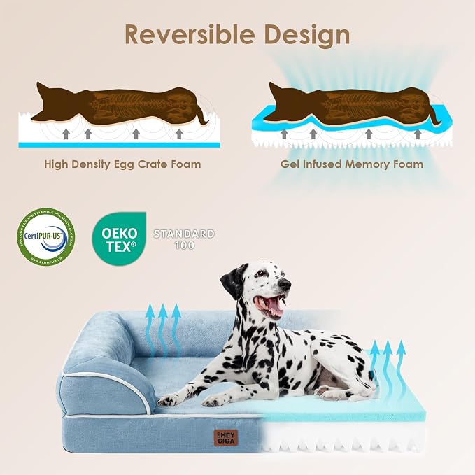 EHEYCIGA Orthopedic Dog Beds for Extra Large Dogs, Waterproof Memory Foam XXL - Image 4