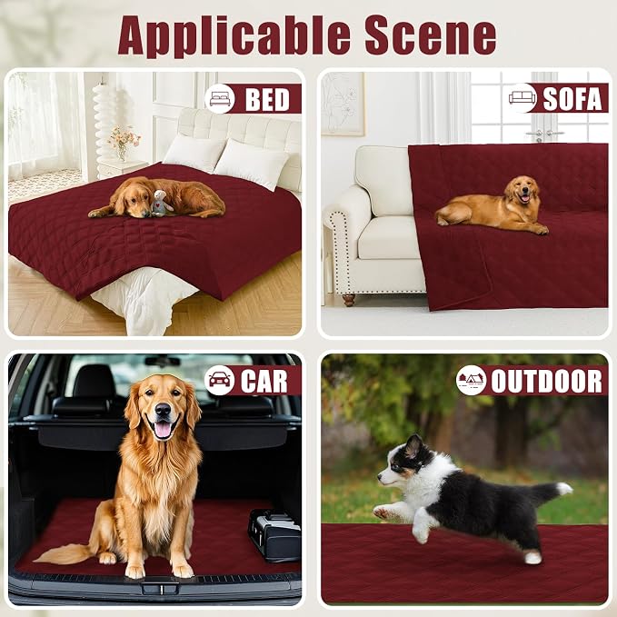 Smiry Waterproof Dog Bed Cover Blanket 40x80, Soft Reversible Pet Blanket - Image 5