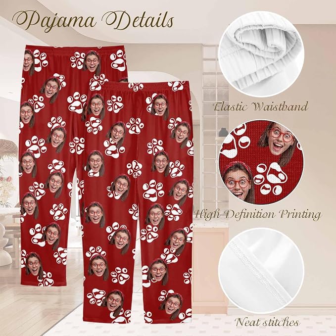 Custom Couple Pajama Pants Sock - Image 4