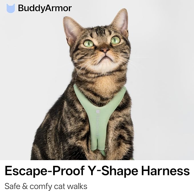 Escape Proof Y Shape Cat Harness Anti-Choke Buckle Adjustable Comfortable - Image 2